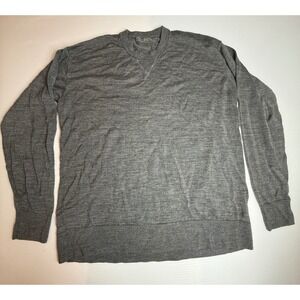 Icebreaker Cool-Lite Mens Gray Wool Blend Long‎ Sleeve Crewneck Sweater